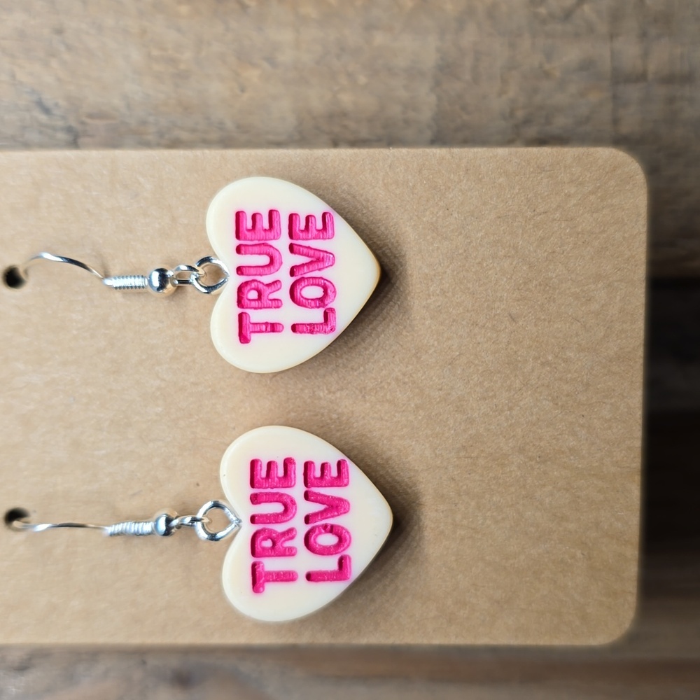 Sweetheart Candy Peach True Love Earrings